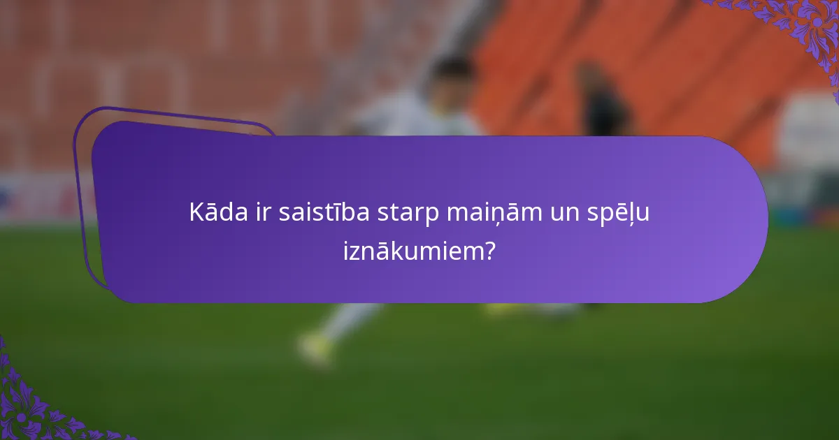 Kāda ir saistība starp maiņām un spēļu iznākumiem?